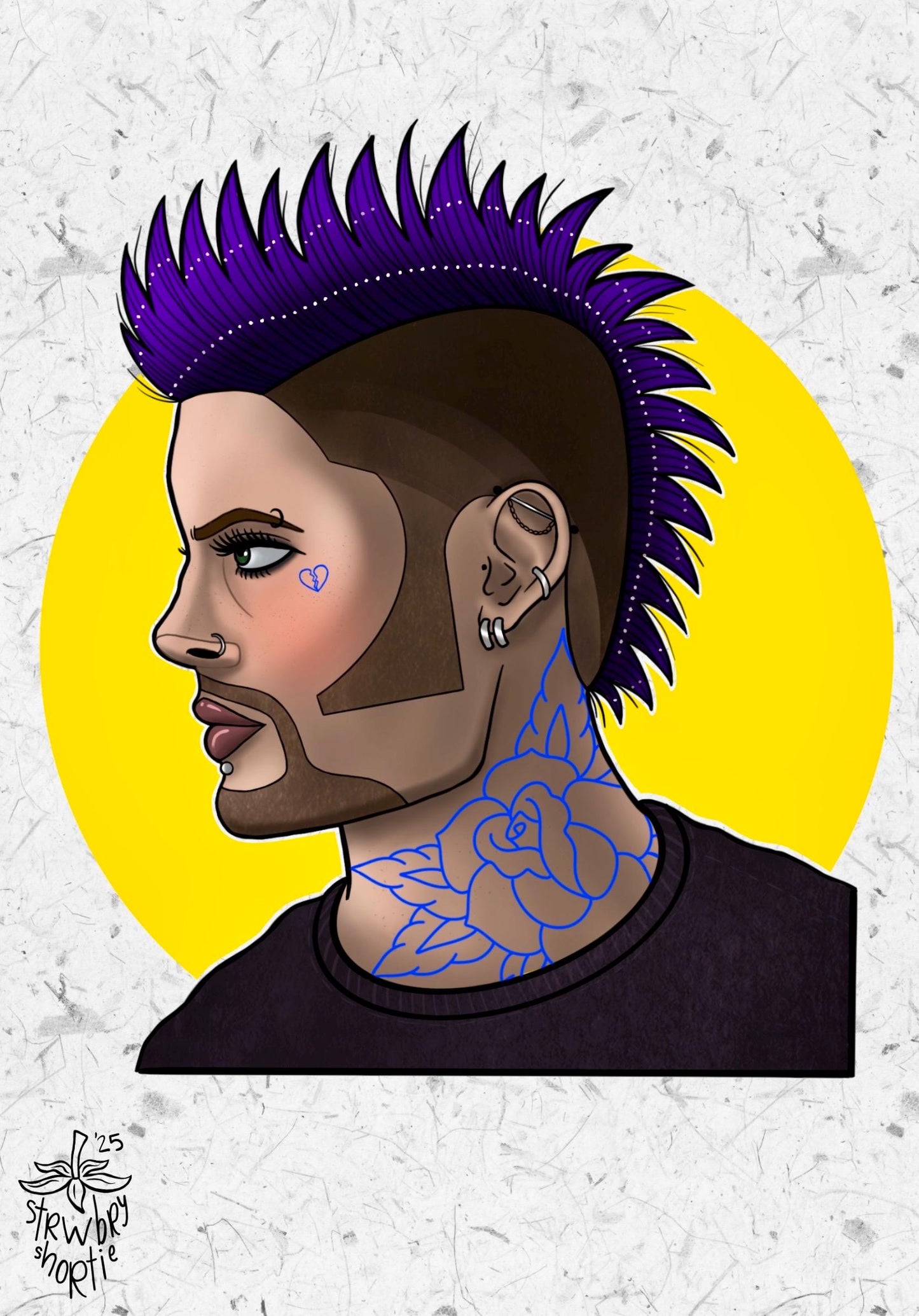 Boaz Priestly Jensen Ackles Character Traditional Tattoo Style Art Print 8x10