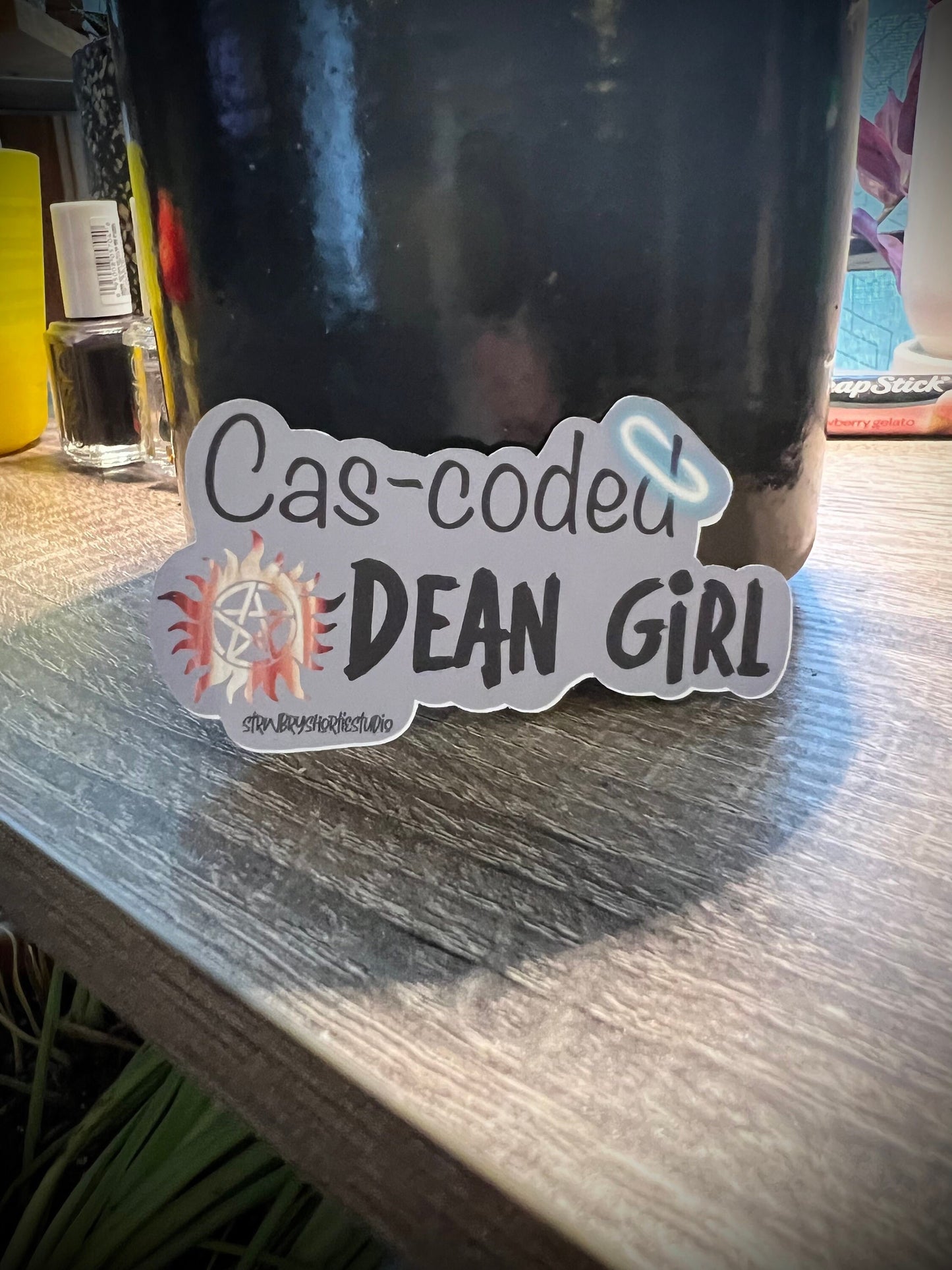 Cas-coded Dean Girl Supernatural Fandom Sticker